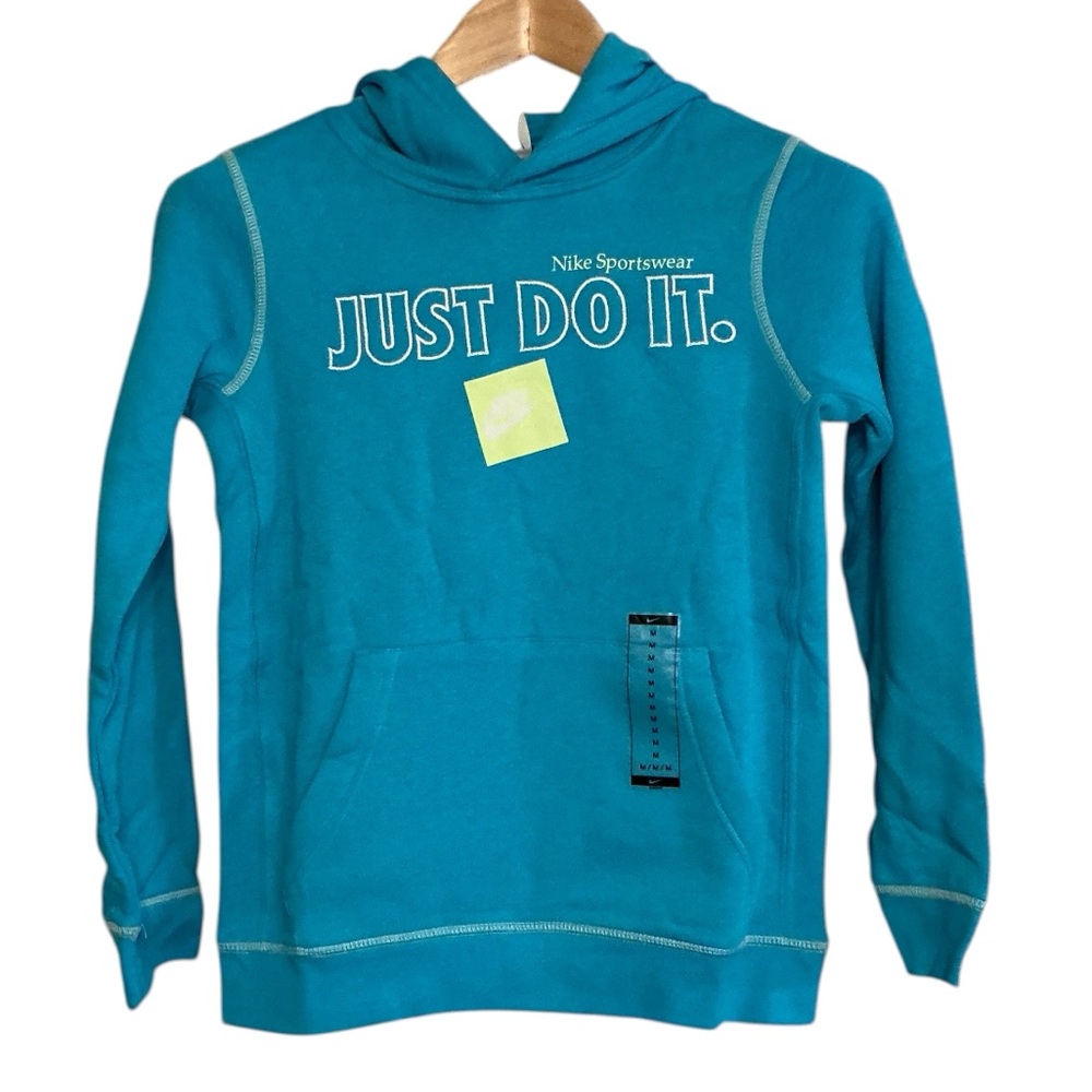 Nike‎ Kids Teal Hoodie - Just Do It size M
